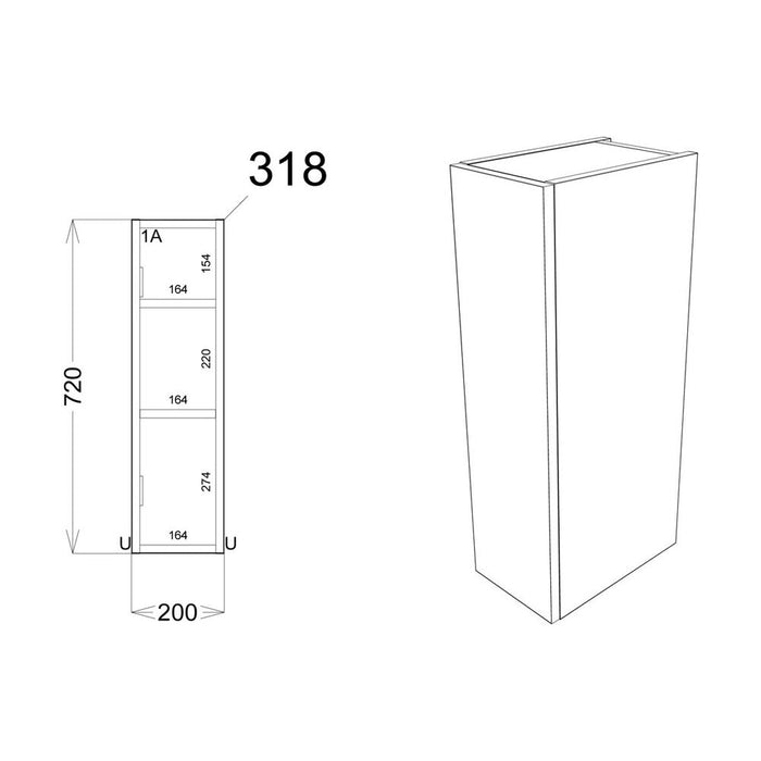 Bliss Avio 200mm Toilet Roll Holder - Unbeatable Bathrooms