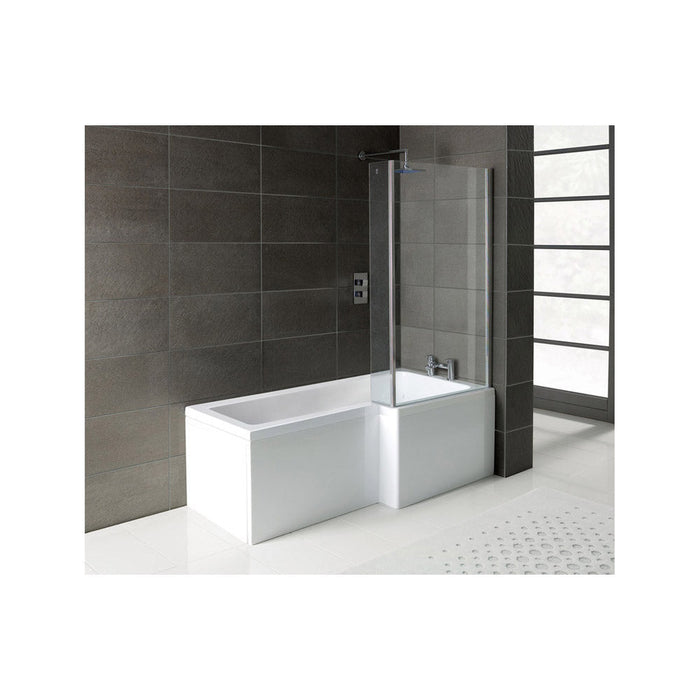 Bliss L-Shape 1700 x 700-850 x 410mm 0TH Shower Bath Panel & Screen - Unbeatable Bathrooms