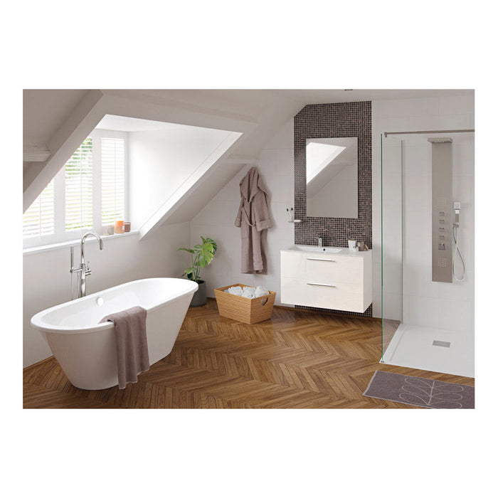 Bliss BLIS3320 Hilton Freestanding 1700 x 755 x 570mm 0TH Bath - Unbeatable Bathrooms