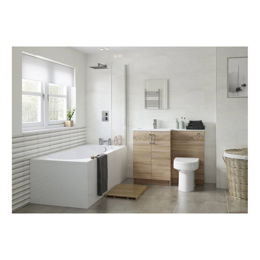 Bliss BLIS3488 1810x810mm One-Piece Bath Panel - White Gloss - Unbeatable Bathrooms
