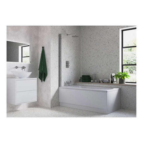 Bliss BLIS3771 Single Curved Edge Bath Screen - Unbeatable Bathrooms