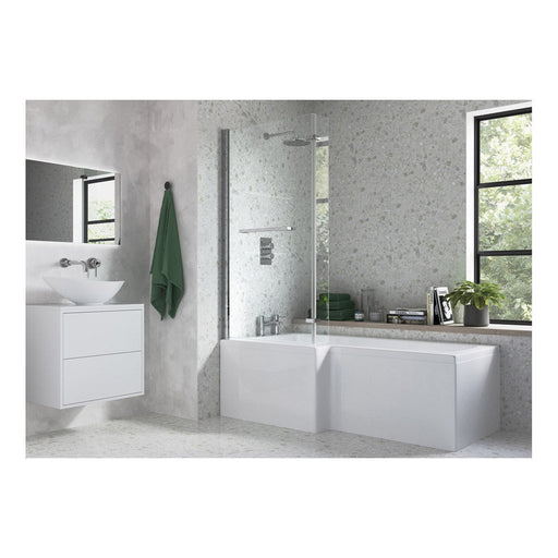 Bliss BLIS3773 L Shape Bath Screen - Unbeatable Bathrooms