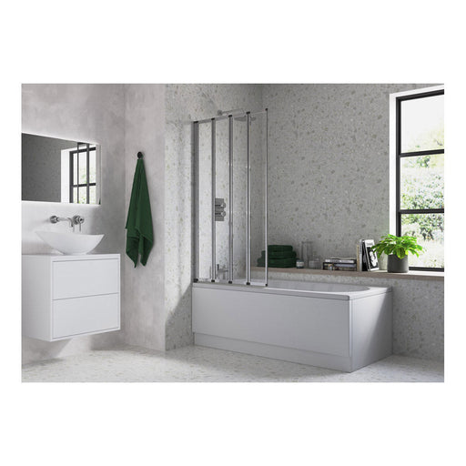 Bliss BLIS3777 Framed Four Fold Bath Screen - Unbeatable Bathrooms