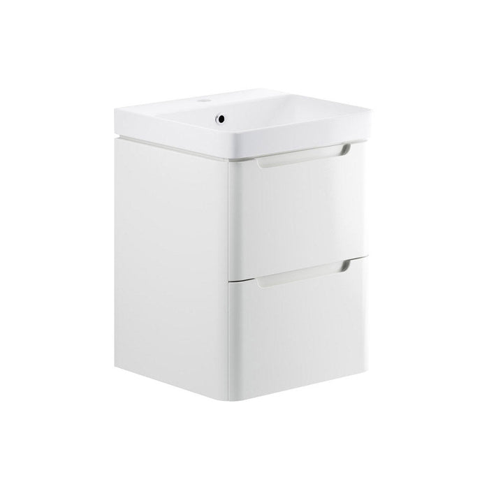 Bliss Sento 500mm 2 Drawer Wall Hung Cloakroom Basin Unit - Unbeatable Bathrooms