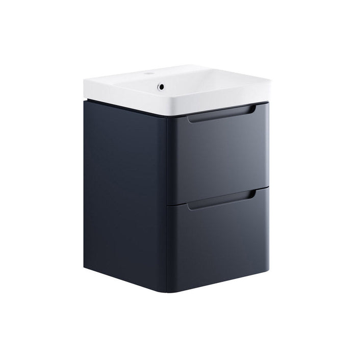 Bliss Sento 500mm 2 Drawer Wall Hung Cloakroom Basin Unit - Unbeatable Bathrooms