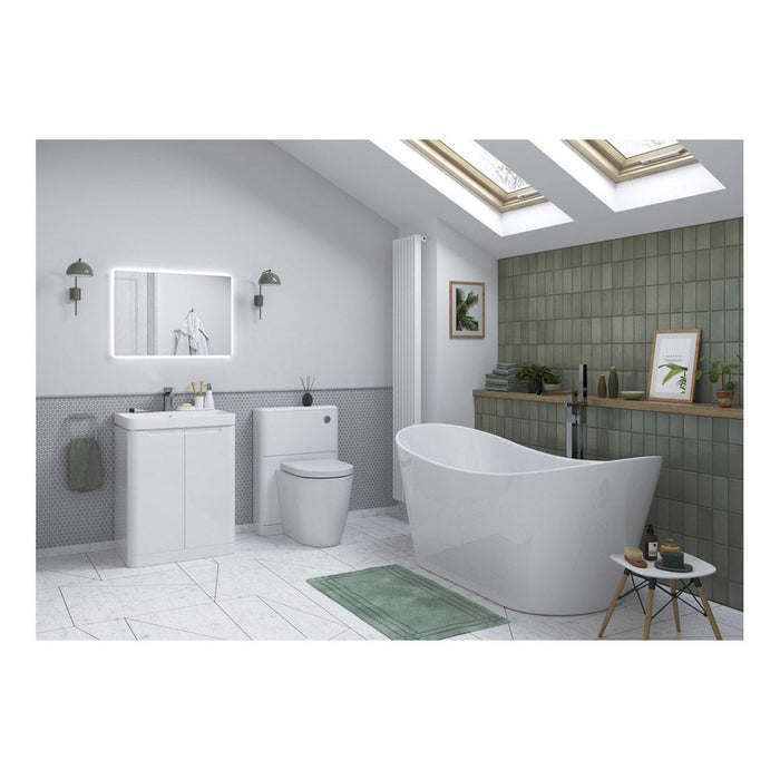 Bliss Sento 500mm 2 Door Floor Standing Cloakroom Basin Unit - Unbeatable Bathrooms