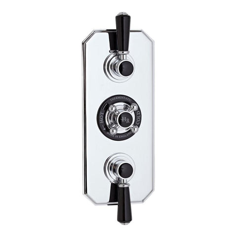 Hudson Reed Topaz Black Triple Concealed Shower Valve - Unbeatable Bathrooms