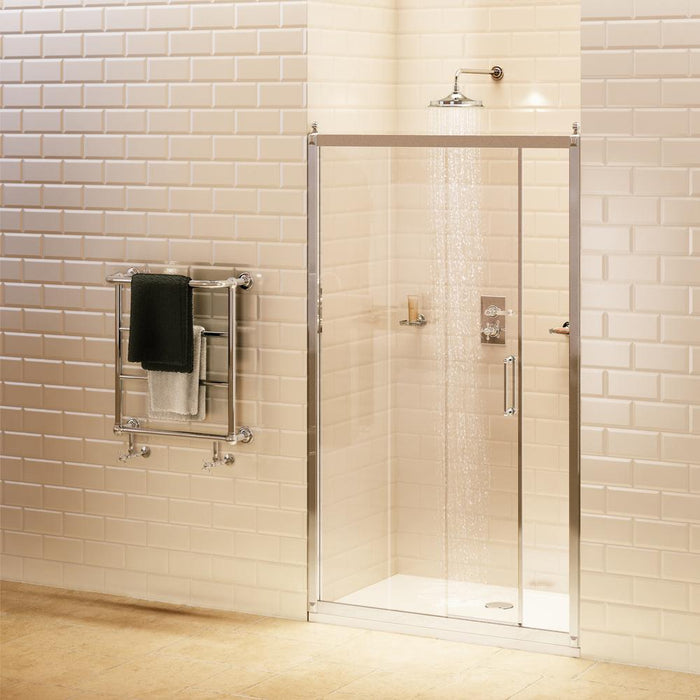 Burlington 110cm Soft Close Bath Slider - Unbeatable Bathrooms