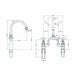 Burlington 2 Tap Hole Arch Mixer with Curved Spout, 200mm Centres - Unbeatable Bathrooms