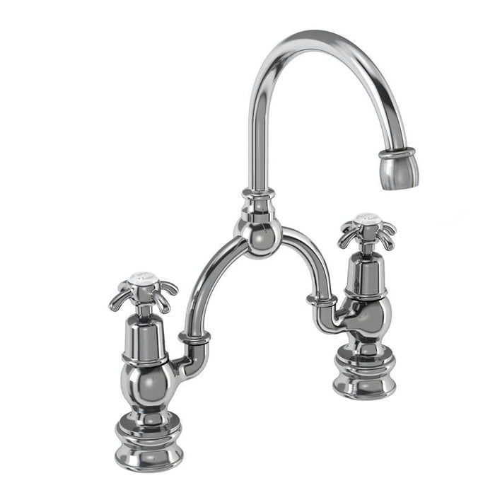 Burlington 2 Tap Hole Arch Mixer with Curved Spout - Unbeatable Bathrooms