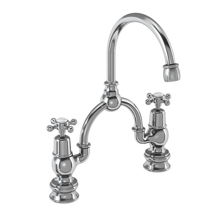 Burlington 2 Tap Hole Arch Mixer with Curved Spout - Unbeatable Bathrooms