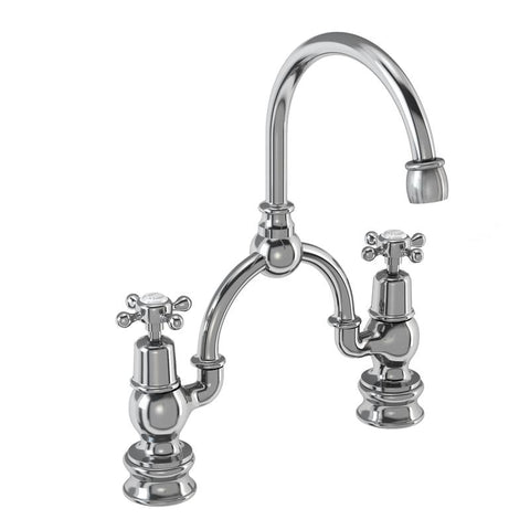 Burlington 2 Tap Hole Arch Mixer with Curved Spout - Unbeatable Bathrooms