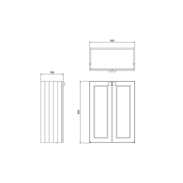 Burlington Traditional 60cm Double Door Wood Base Storage Unit - Unbeatable Bathrooms