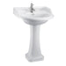 Burlington Classic 65cm Round Full Pedestal Basin - 1, 2 & 3TH - Unbeatable Bathrooms