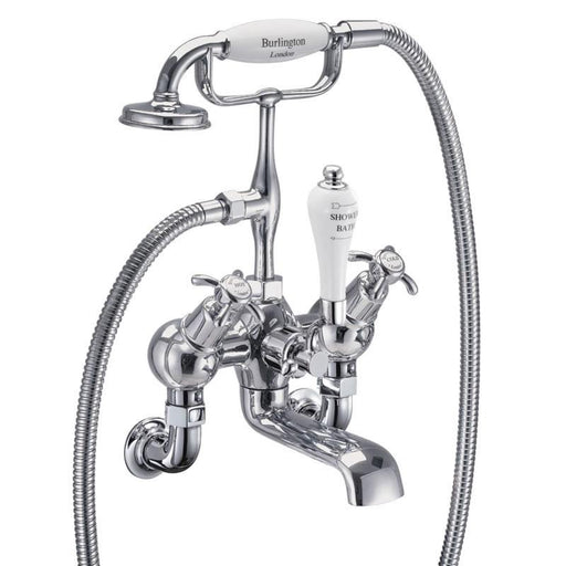 Burlington Anglesey Angled Bath Shower Mixer Wall Mounted - Unbeatable Bathrooms