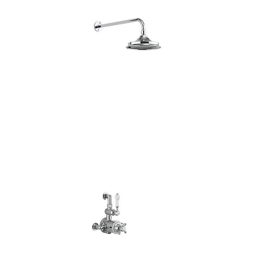 Burlington Avon Thermostatic Exposed Bath Shower Valve Single Outlet with Fixed Shower Arm Rose - Unbeatable Bathrooms