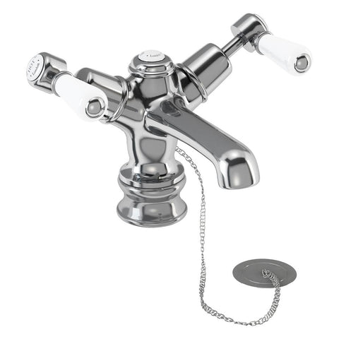 Burlington Basin Mixer with Low Central Indice with Plug and Chain - Unbeatable Bathrooms