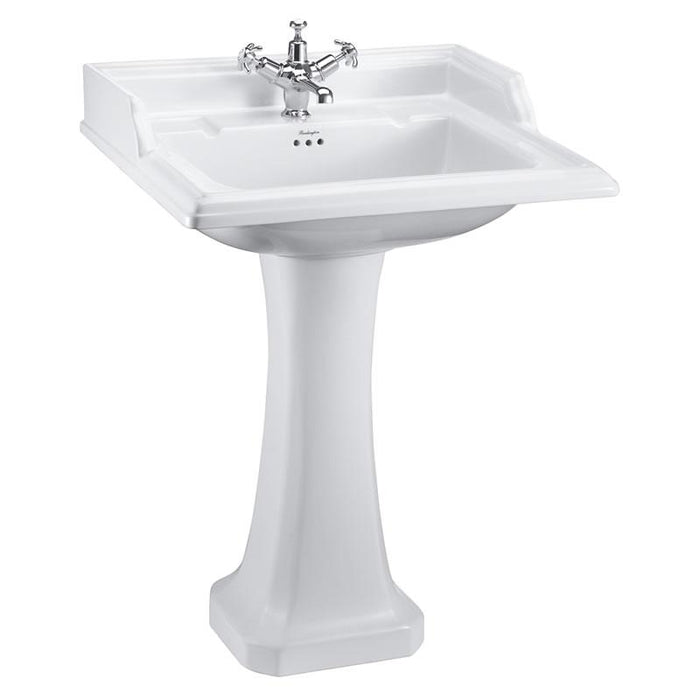 Burlington Classic 65cm Full Pedestal Basin - 1, 2 & 3TH - Unbeatable Bathrooms