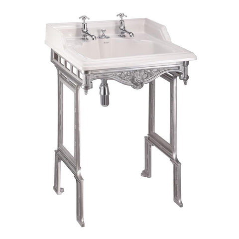 Burlington Classic 65cm Basin with Invisible Overflow and Basin Stand - Unbeatable Bathrooms