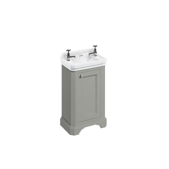 Burlington Classic 477mm Cloakroom Vanity Unit - Floor Standing 1 Door Unit - Unbeatable Bathrooms