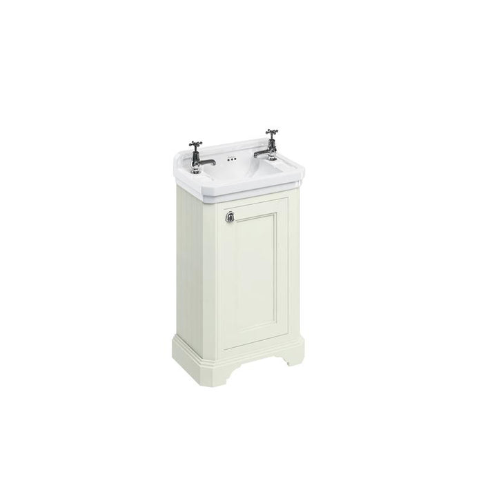 Burlington Classic 477mm Cloakroom Vanity Unit - Floor Standing 1 Door Unit - Unbeatable Bathrooms