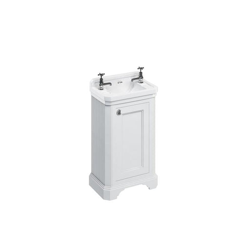 Burlington Classic 477mm Cloakroom Vanity Unit - Floor Standing 1 Door Unit - Unbeatable Bathrooms