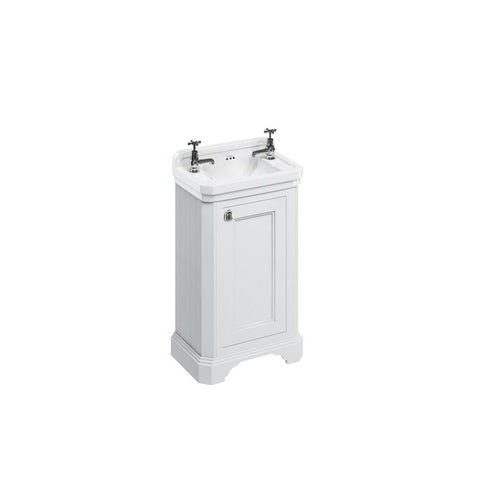 Burlington Classic 477mm Cloakroom Vanity Unit - Floor Standing 1 Door Unit - Unbeatable Bathrooms