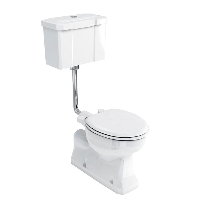 Burlington Concealed Outlet Low-Level Toilet with Rear Or Bottom Entry Push Button Cistern - Unbeatable Bathrooms