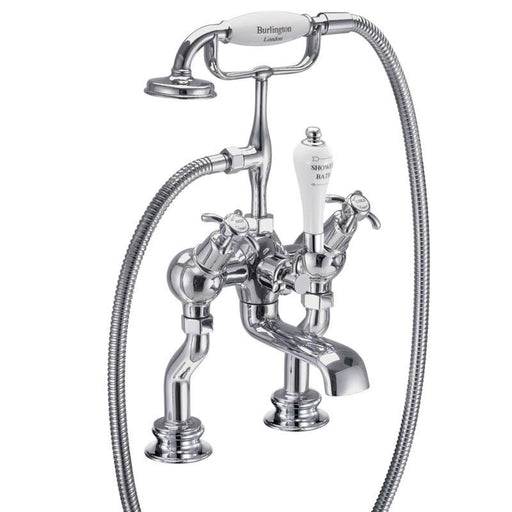 Burlington Deck Mounted Regent Angled Bath Shower Mixer - Unbeatable Bathrooms