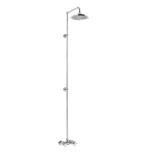 Burlington Eden Thermostatic Exposed Shower Bar Valve Single Outlet with Swivel Shower Arm - Unbeatable Bathrooms