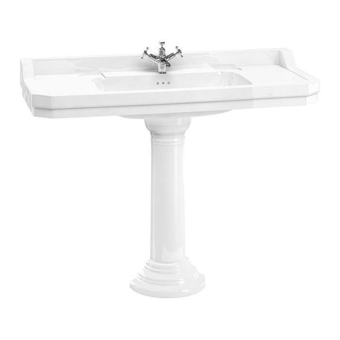 Burlington Edwardian 120cm Regal Round Full Pedestal Basin - 1, 2 & 3TH - Unbeatable Bathrooms