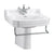 Burlington Edwardian 56cm Pedestal Basin with Towel Rail - 1, 2 & 3TH - Unbeatable Bathrooms