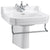 Burlington Edwardian 56cm Pedestal Basin with Towel Rail - 1, 2 & 3TH - Unbeatable Bathrooms