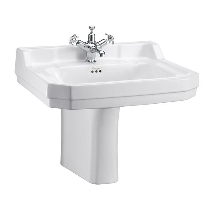 Burlington Edwardian 61cm Pedestal Basin - 1, 2 & 3TH - Unbeatable Bathrooms
