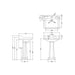 Burlington Edwardian 62cm Regal Full Pedestal Basin - 1, 2 & 3TH - Unbeatable Bathrooms