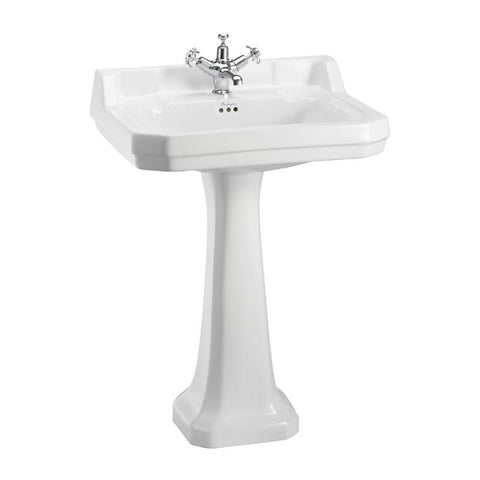 Burlington Edwardian 62cm Regal Full Pedestal Basin - 1, 2 & 3TH - Unbeatable Bathrooms