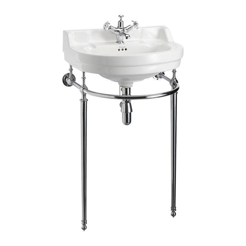 Burlington Edwardian Round 56cm Basin and Basin Stand - Unbeatable Bathrooms