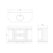 Burlington 1340mm Curved Vanity Unit - Floor Standing 2 Door & Drawer Unit with White Inset Basin & Worktop - Unbeatable Bathrooms