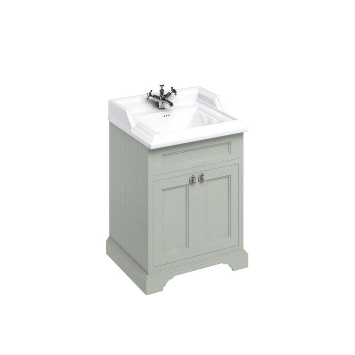 Burlington Classic 650mm Vanity Unit - Floor Standing 2 Door Unit - Unbeatable Bathrooms