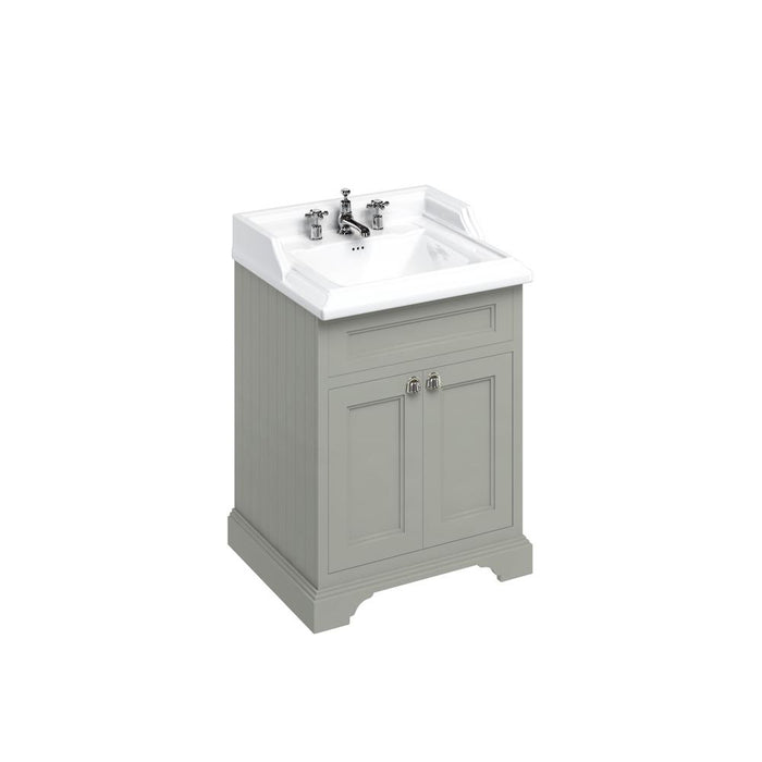 Burlington Classic 650mm Vanity Unit - Floor Standing 2 Door Unit - Unbeatable Bathrooms