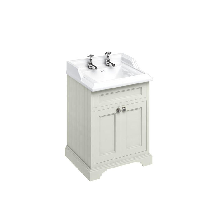 Burlington Classic 650mm Vanity Unit - Floor Standing 2 Door Unit - Unbeatable Bathrooms