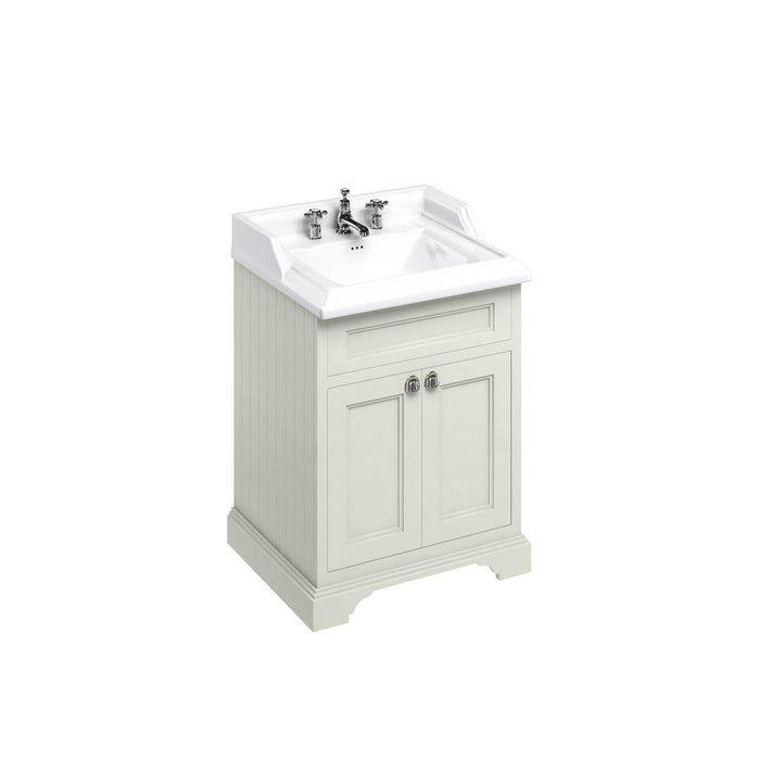 Burlington Classic 650mm Vanity Unit - Floor Standing 2 Door Unit - Unbeatable Bathrooms