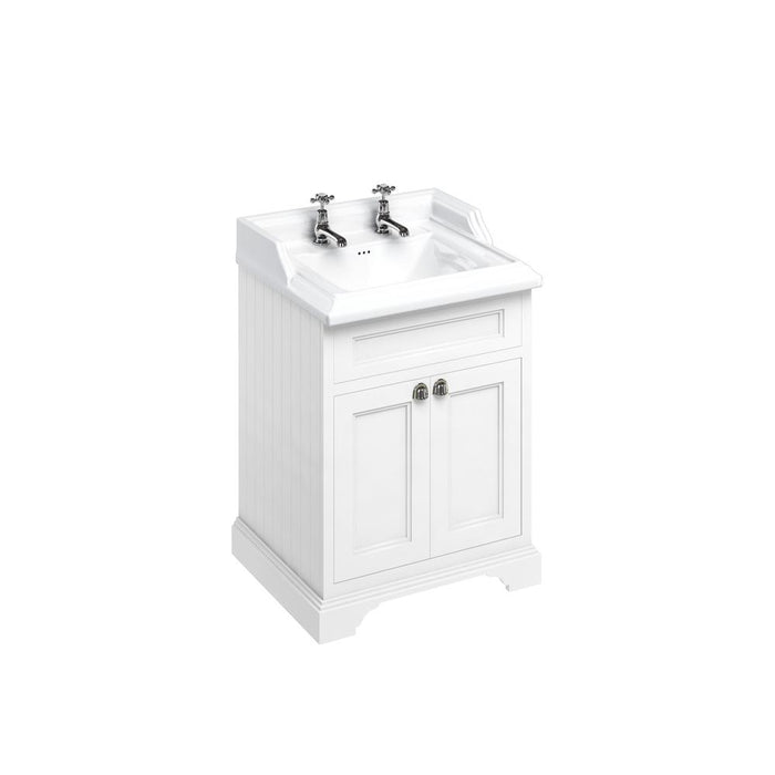 Burlington Classic 650mm Vanity Unit - Floor Standing 2 Door Unit - Unbeatable Bathrooms