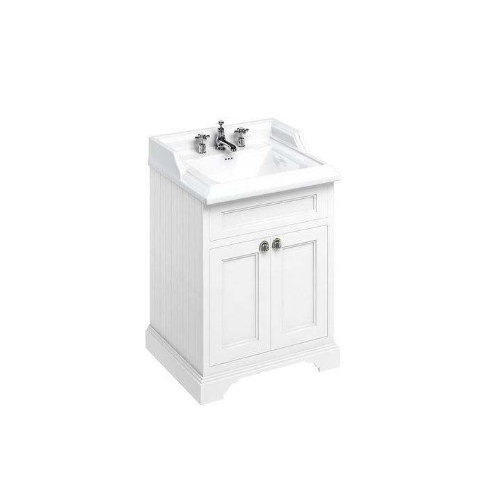 Burlington Classic 650mm Vanity Unit - Floor Standing 2 Door Unit - Unbeatable Bathrooms