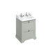 Burlington Classic 650mm Vanity Unit - Floor Standing 2 Drawer Unit with Invisible Overflow Basin - Unbeatable Bathrooms