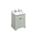 Burlington Classic 650mm Vanity Unit - Floor Standing 2 Door Unit with Invisible Overflow Basin - Unbeatable Bathrooms