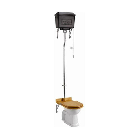 Burlington High-Level Cistern Toilet with Flush Pipe Kit - Unbeatable Bathrooms