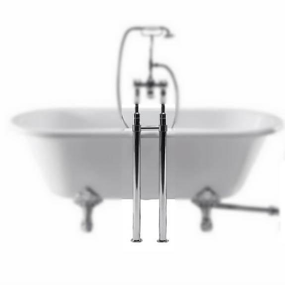 Burlington Horizontal Support Bar Stand Pipes - Unbeatable Bathrooms