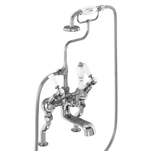 Burlington Kensington Angled Bath Shower Mixer - Deck Mounted - Unbeatable Bathrooms