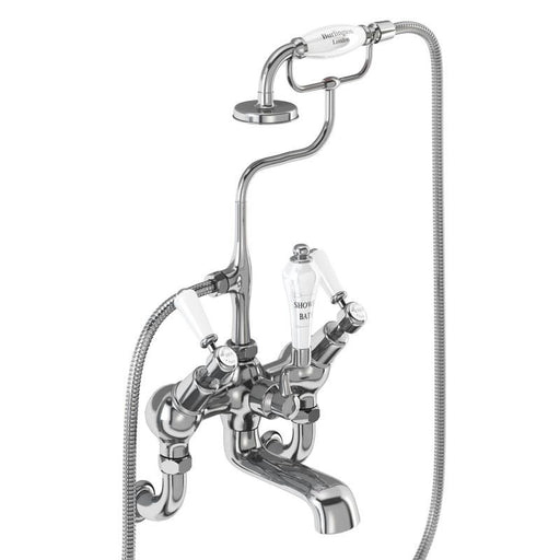 Burlington Kensington Angled Bath Shower Mixer - Wall Mounted - Unbeatable Bathrooms